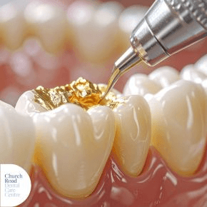 Fillings going into a tooth